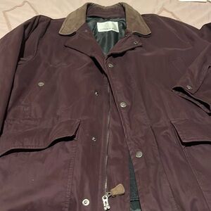 London Fog Burgundy quilted field jacket